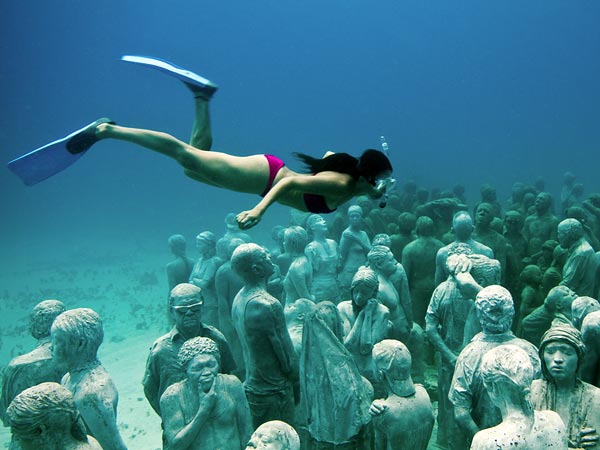 Мексика, подводный музей скульптур